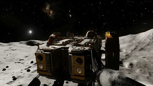 Space Station on Lunar Surface