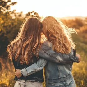 Golden Hour Friendship: Two Women United