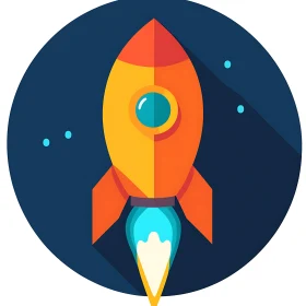 Stylized Rocket Ascending