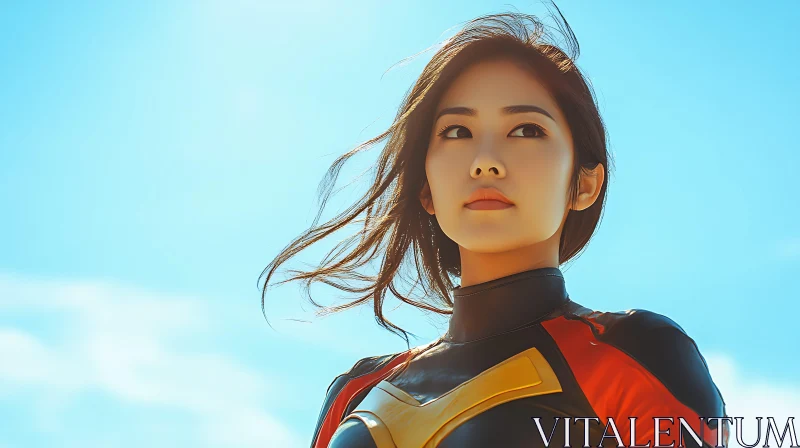 Woman Superhero Under Sunlight