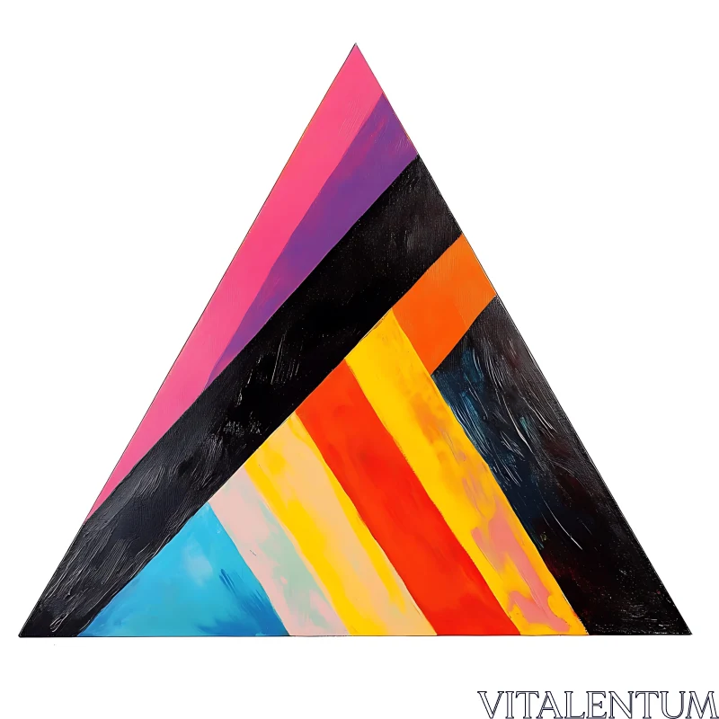 Striking Triangle: A Colorful Abstract Composition