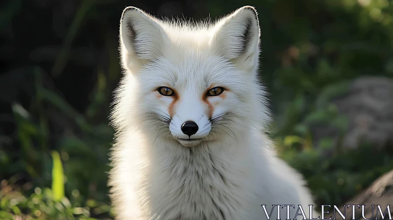 Arctic Fox Close-Up: A Study in White AI Image