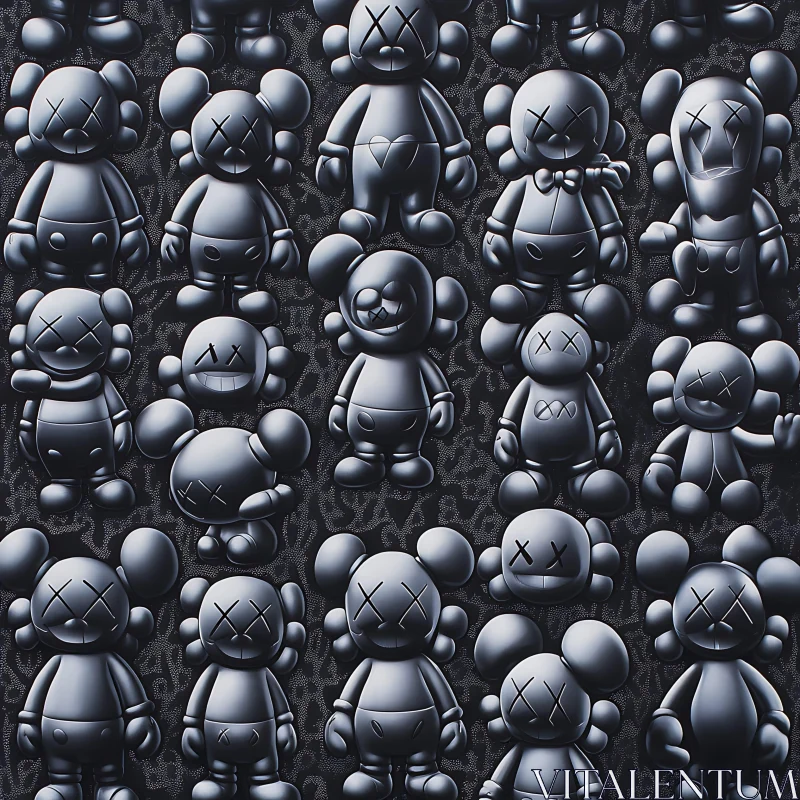 AI ART Figurines in Monochrome