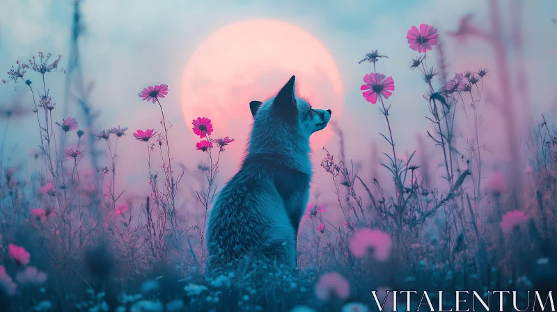 Fox Among Flowers