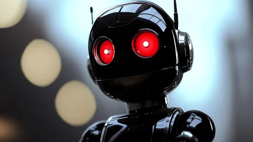 Futuristic Robot Gaze