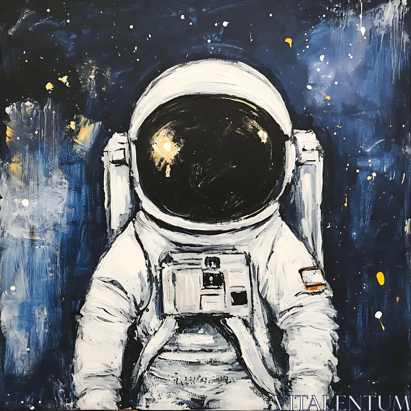 Cosmic Astronaut Canvas Art AI Image