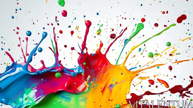 Abstract Color Burst Painting