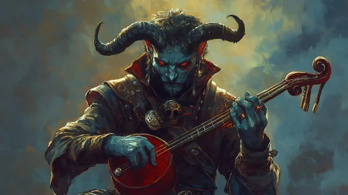 Horror Character with Musical Instrument