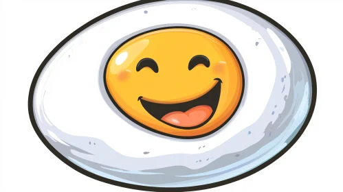 Smiling Egg Character Illustration