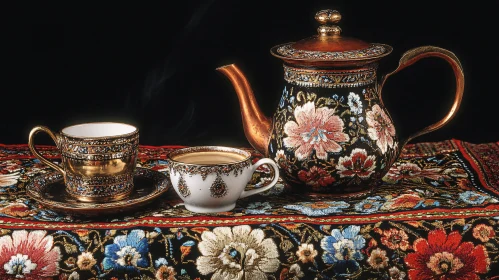 Floral Tea Time Still Life