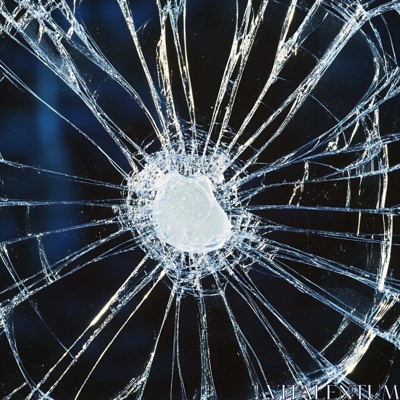 Broken Glass Impact Pattern