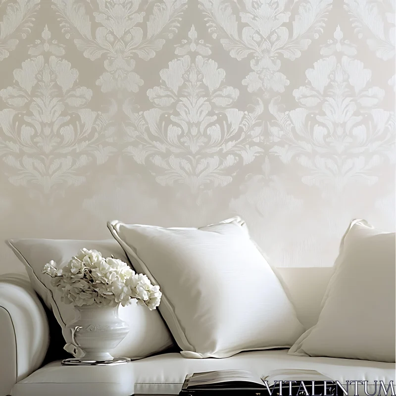 White on White Interior Design AI Image