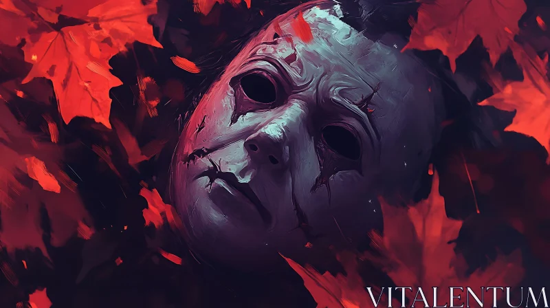 Mask of Horror in Autumnal Hues