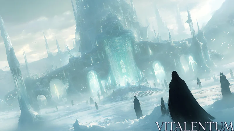 Winter Landscape with Frozen Fortress