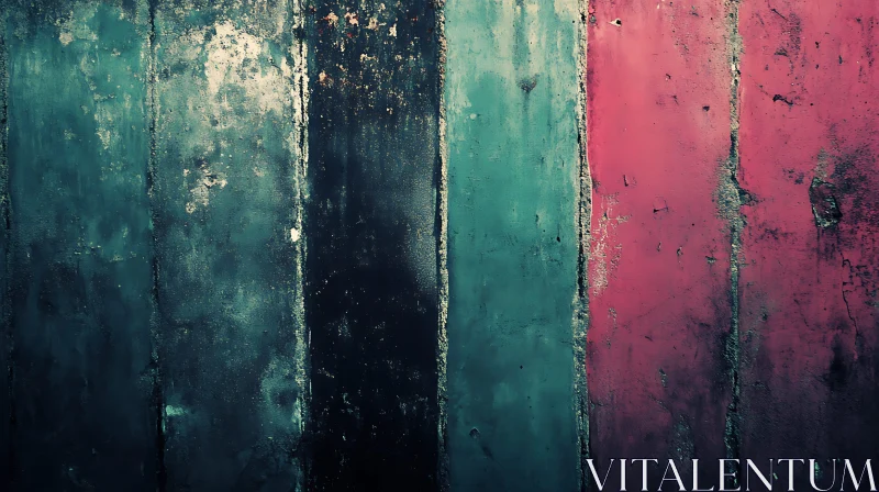 Abstract Wall Art with Weathered Texture