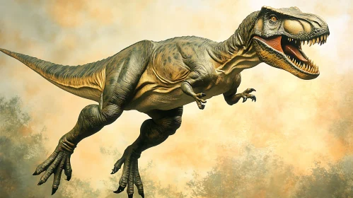 Tyrannosaurus Rex Leaping Forward