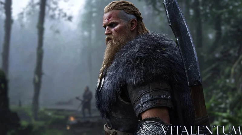 Fierce Viking with Axe