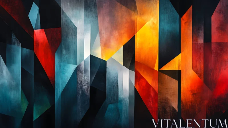 Geometric Abstract Art Composition