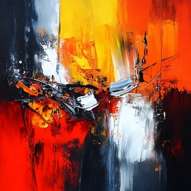 Energetic Brush Strokes in Abstract Art