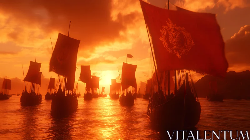 Sunset Fleet on the Water
