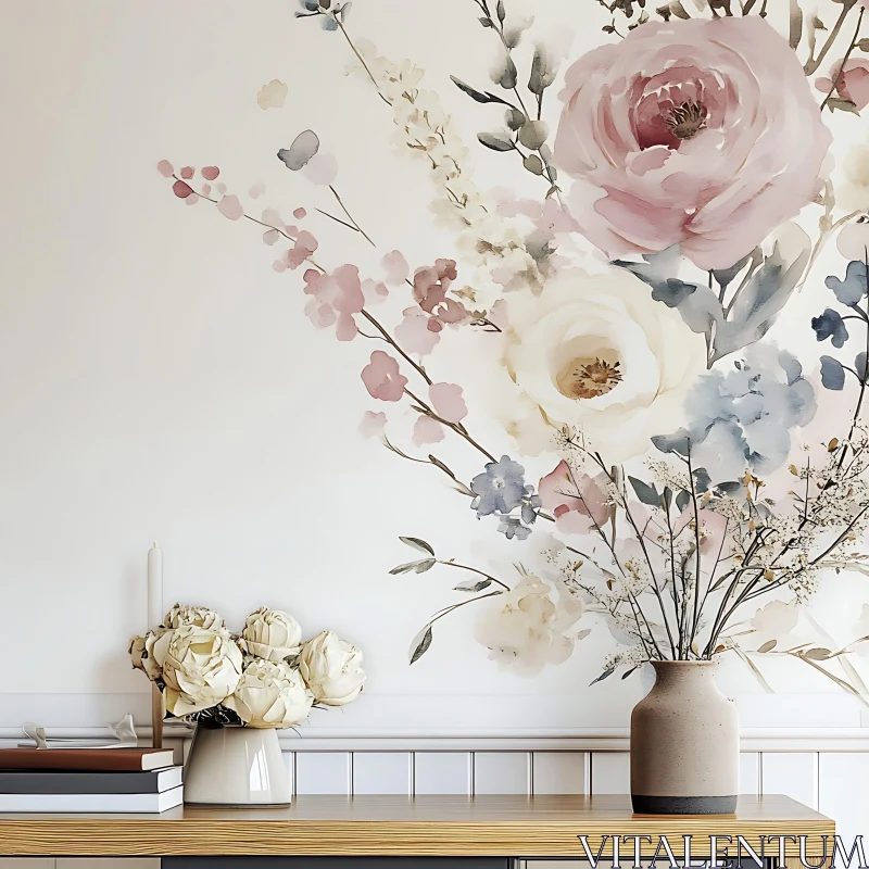 Pastel Flowers Interior Decoration