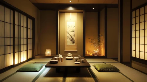 Peaceful Tea Ceremony Room