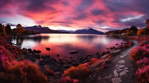 Colorful Sunset over Lakes in New Zealand | Impressive Panoramas