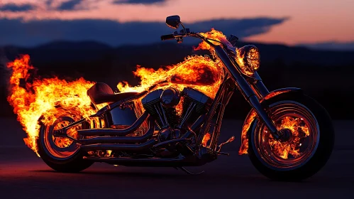 Burning Motorcycle
