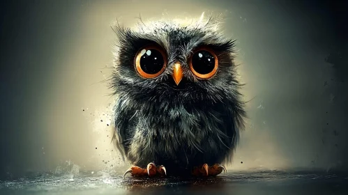 Charming Owl in Soft Hues