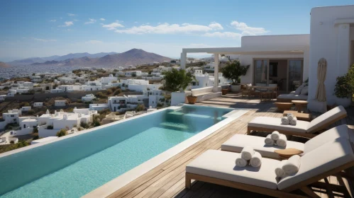 Exquisite Infinity Pool on Rooftop | Greek Art and Architecture