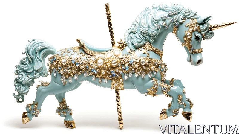Jeweled Unicorn Carousel Ornament