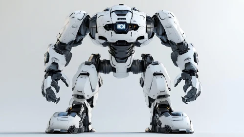 Futuristic Robot with Display