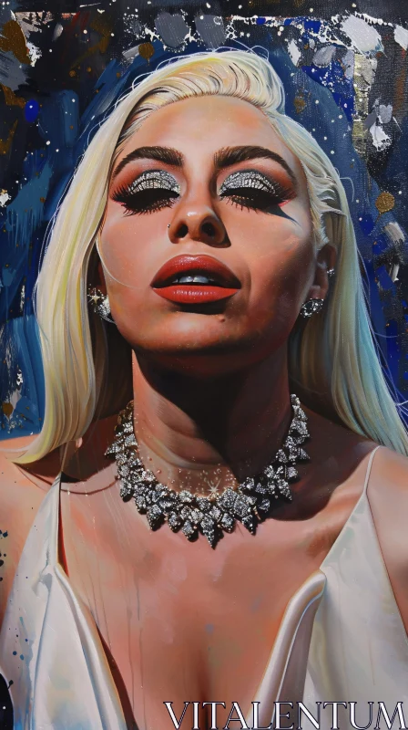 AI ART Lady Gaga's Luxurious Portrait