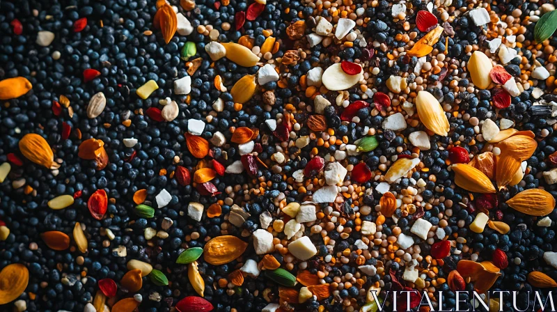 Colorful Seed and Grain Assortment Close-Up AI Image