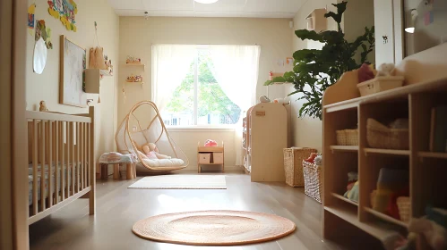 Peaceful Nursery Interior with Natural Light