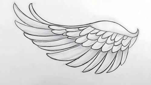 Monochrome Wing Drawing