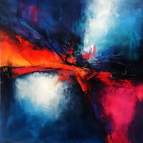 Colorful Abstract Art with Textured Brushstrokes