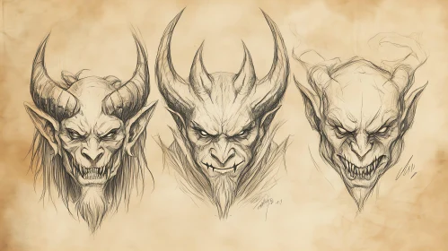 Three Demons Sketch Artwork