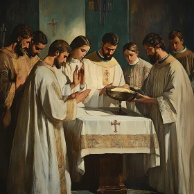 People Praying in a Church
