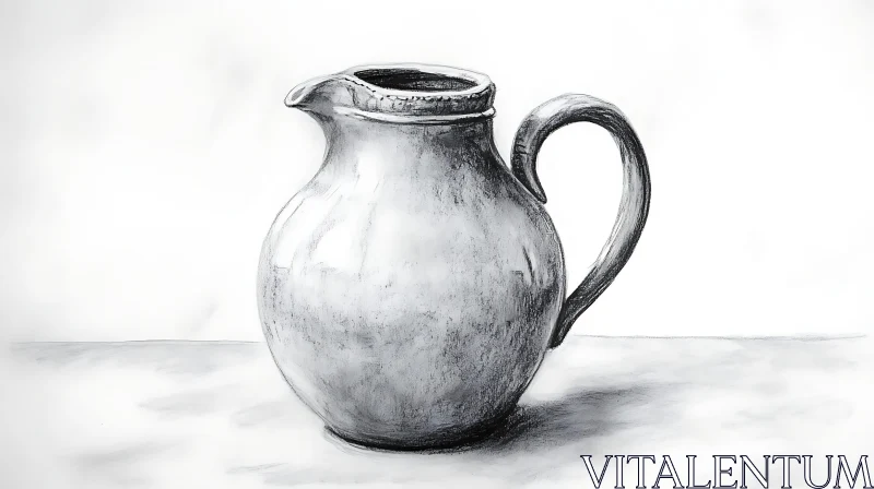 Vintage Jug Art Sketch AI Image