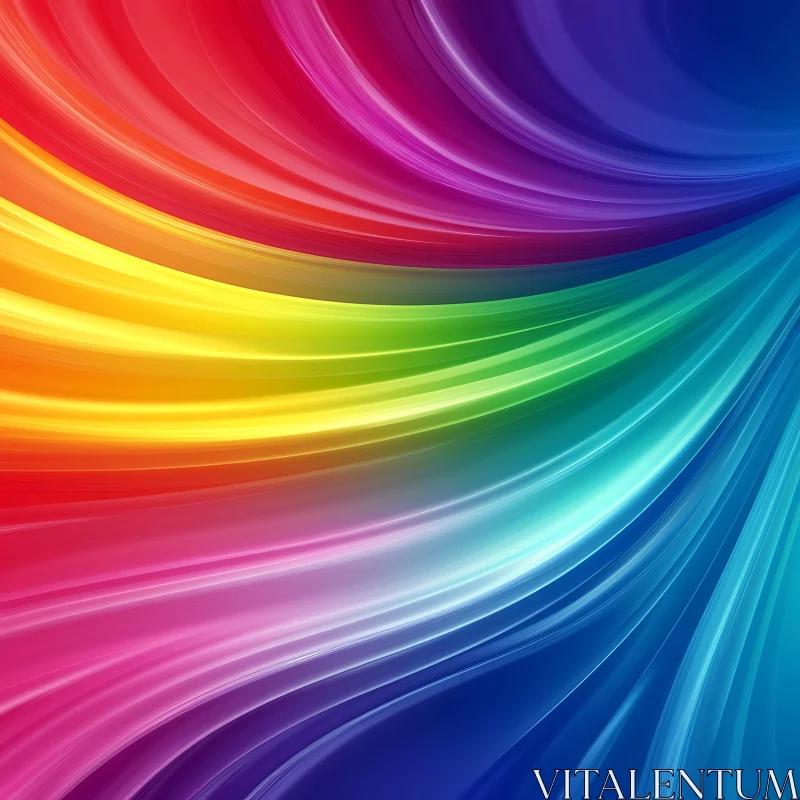 Colorful Spectrum Abstract Lines AI Image