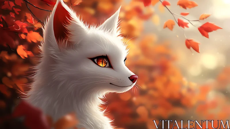 Fox in Fall AI Image