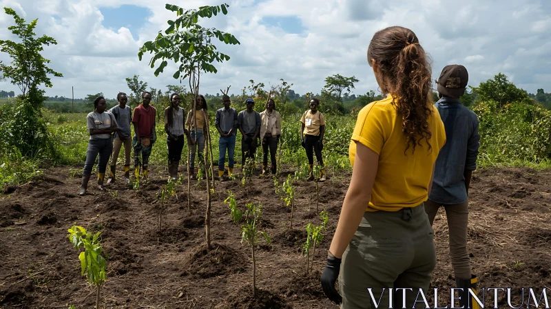 Community Reforestation Effort AI Image