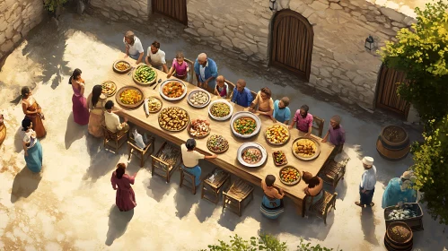 Family Meal in the Sun