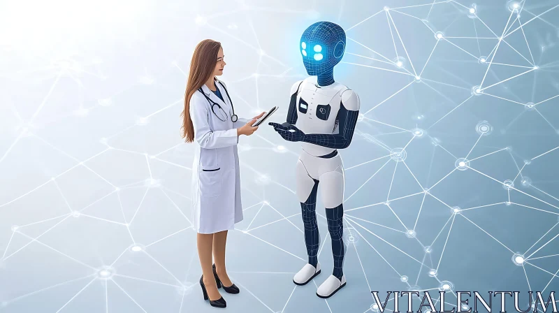 Healthcare Professional Consulting Robot Assistant AI Image