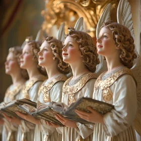 Angelic Choir in White and Gold