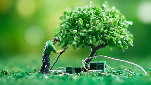 Eco-Friendly Tech: Miniature World of Green Servers