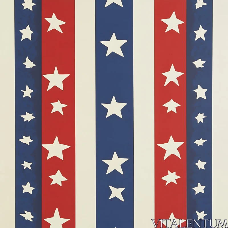 AI ART Stars and Stripes Abstract