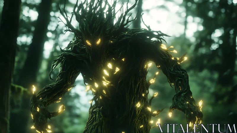 AI ART Guardian of the Woods: Forest Spirit