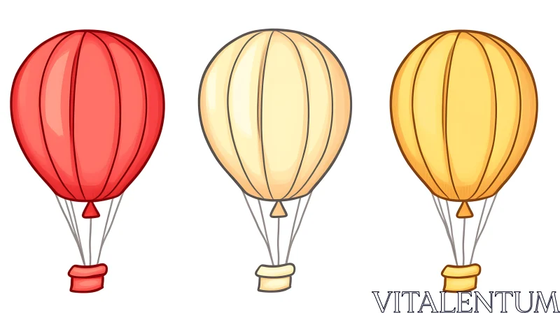 AI ART Whimsical Balloons in Flight